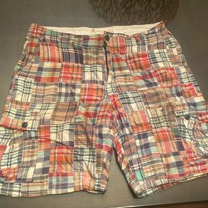 Cargo plaid mens shorts size 36